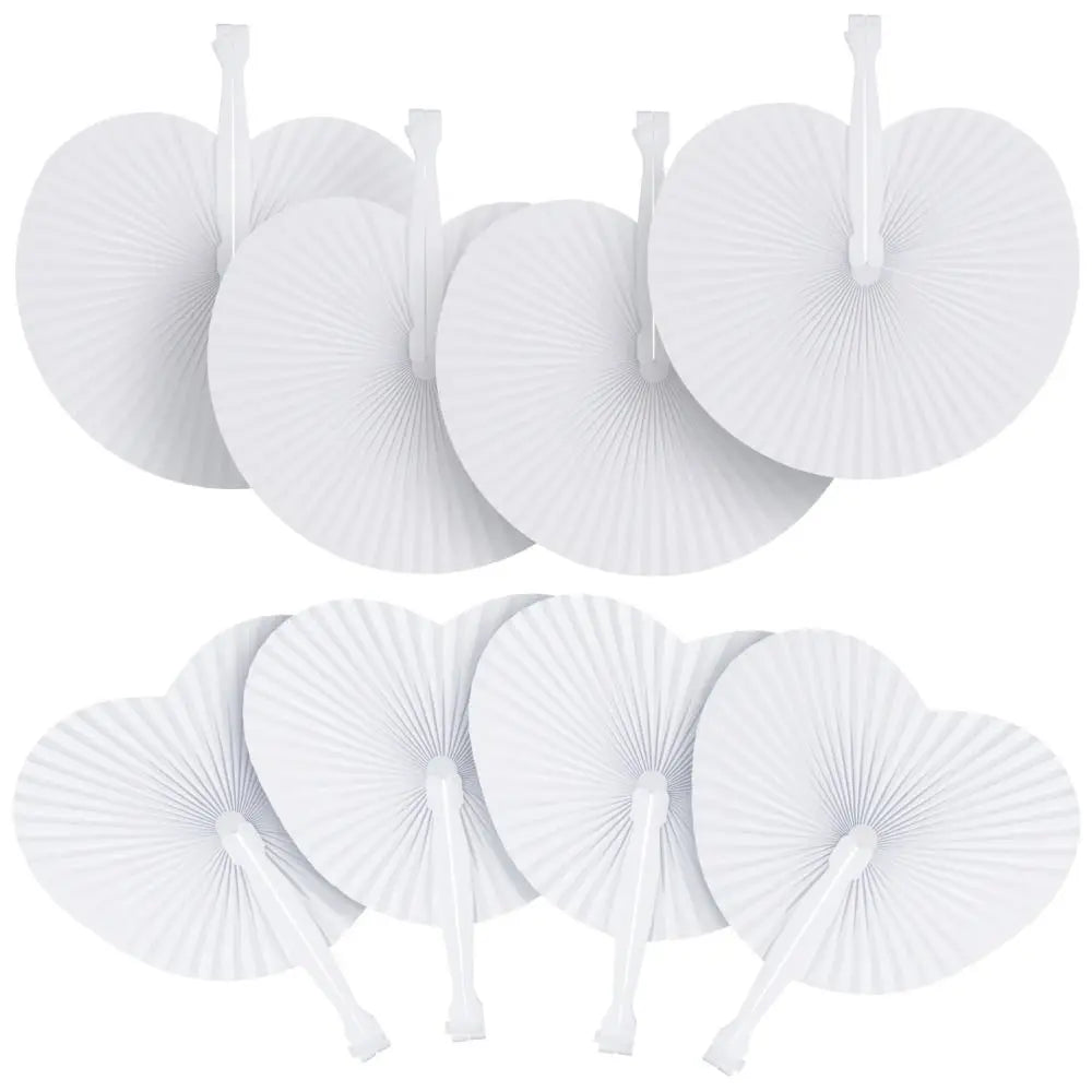 éventails pliants blancs classiques rayures fines tringle diamètre 24cm hauteur 25cm anniversaire mariage decoration