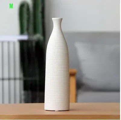 vases céramique modernes blanc noir orange texture tissée opaques salon