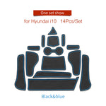 tapis sol voiture hyundai i10 noir rouge antidérapant moderne adhésif