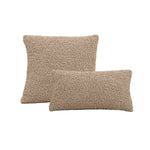 taies d'oreiller solides polyester texture bouclée doux beige clair 30x50cm 45x45cm 50x50cm