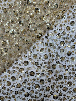tissu décoratif blanc paillettes fleurs élégant festif polyester coton imperméable occasion mariage haute qualité