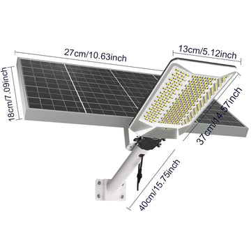 lampe solaire 1000w ip67 blanc noir panneau solaire led moderne autoallumageextérieur jardin parking