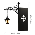 lanterne murale rétro support livres fer forgé vitres transparentes classique vintage chambre