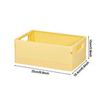 boîtes rangement pliables moderne bleu clair vert pastel blanc jaune rose orange pastilles perforations
