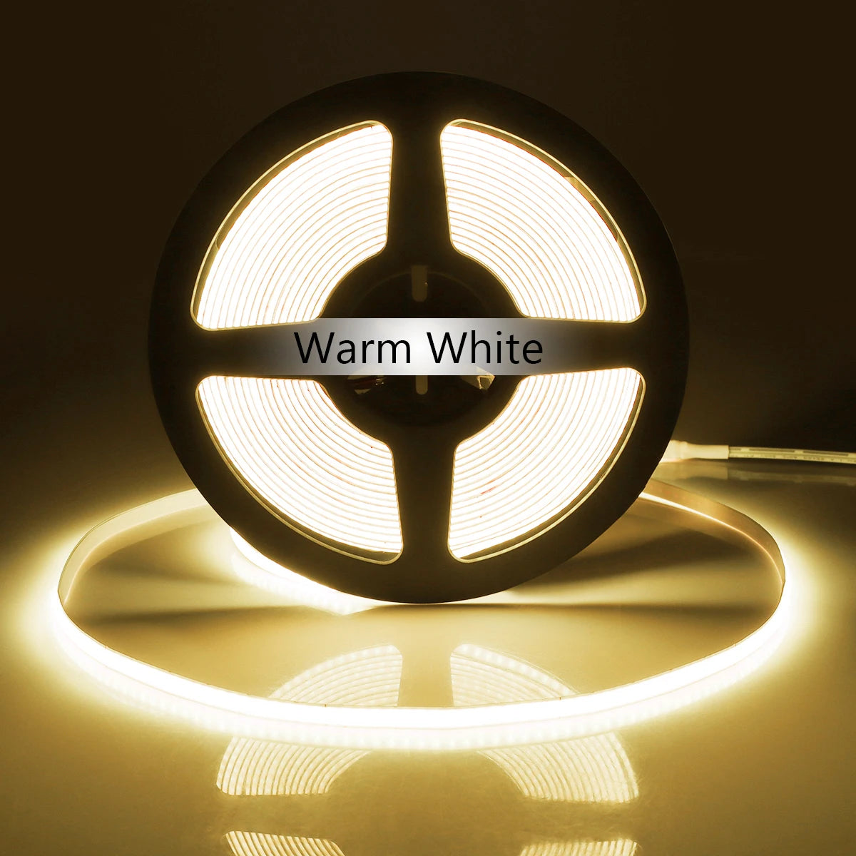 ruban led blanc jaune adhésif haute densité coob toujours allumé moderne décoration étagères salon