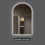 miroir intelligent éclairé led défogage moderne minimaliste gris beige lisse