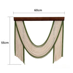 rideau macramé boho moderne franges vert blanc marron bleu gris salon