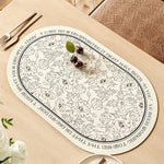 serviette table verte classique fleurs lin respectueux environnement 30x45cmversible facile nettoyer