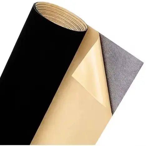 tissu auto adhésif velours noir rouleau 30cm largeur décoration boîte bijoux fabrication tiroirs modernes