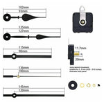 pièces réparation montre quartz mouvement horloge mains clip anneau serrure moderne noir doré