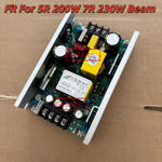 transformateurs alimentation projecteurs scène lampes faisceau mobiles circuits imprimés condensateurs bobines orangers grisés jaunes