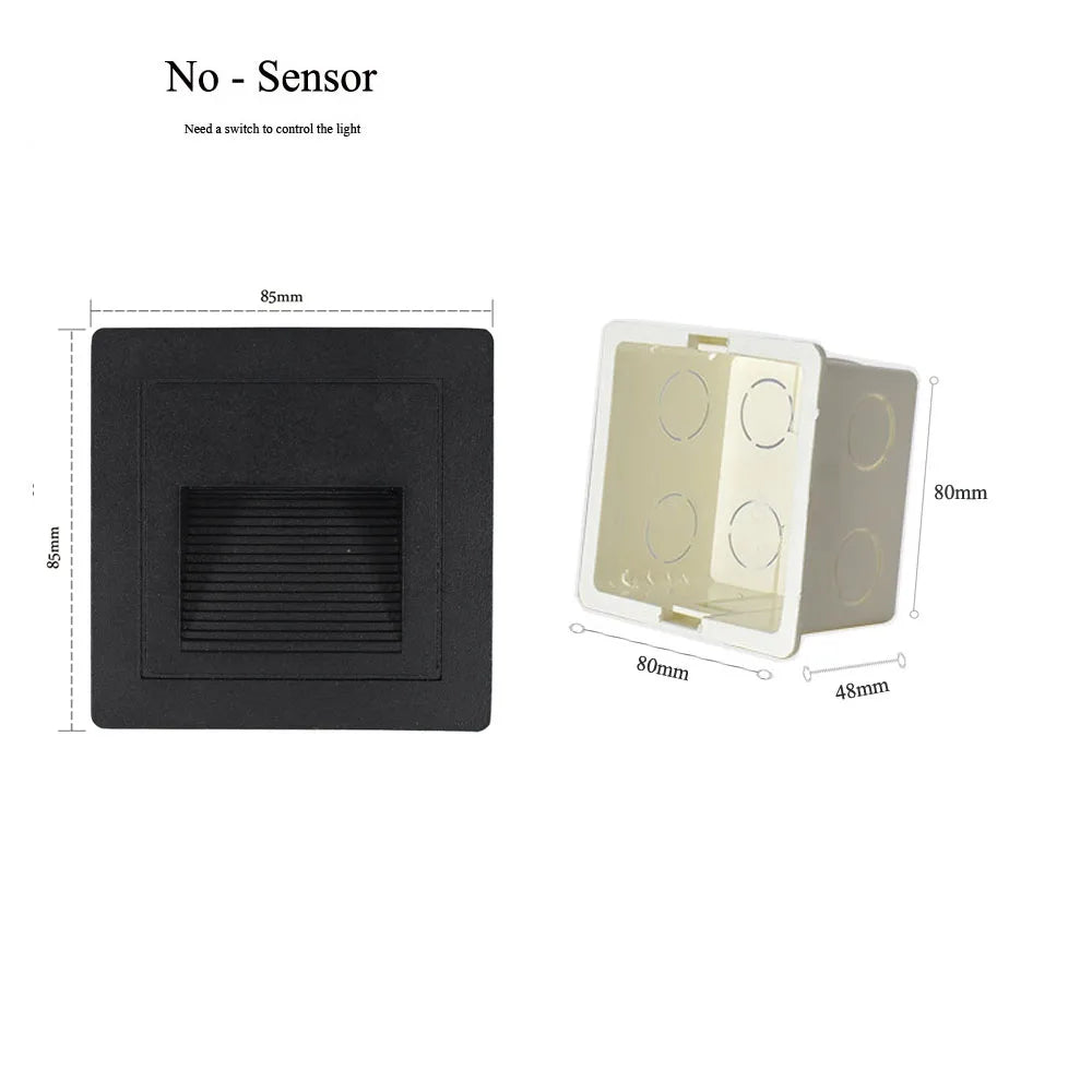 applique murale led moderne blanc noir grille ventilationextérieur minimaliste led 4000k 3000k 6000k