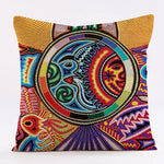 housse coussin multicolore motif ethnique imprimé polyester respectueux environnement bohème abstrait 45cm 45cmzipcode