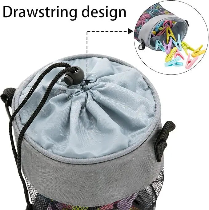 sac pinces réutilisable oxford cloth gris violet vert maille doublure adjustable pratique portableextérieur