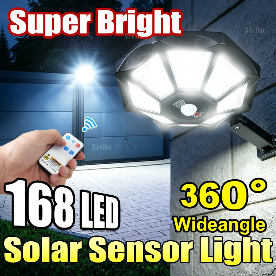 lampe solaire extérieure ip65 moderne capteur mouvement led rechargeable solaire noir hexagonale