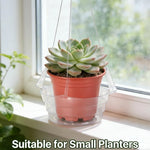 plateau suspendu cache pot transparent moderne pot fleurs crochets métalliques pratique 10 12 pouces
