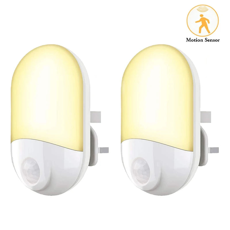veilleuse souris mouvement blanc jaune moderne minimaliste éclairage détecteur prise électrique