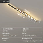 lampe murale moderne noir led dimmable télécommande minimaliste éclairage quotidien 120cm 100cm 80cm