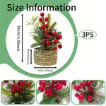 bouquet artificiel noël baies rouges cône pin feuilles vertes décoration intérieure