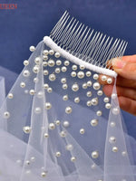 voile mariée femme blanc peigne simple classique transparent shoulder bridal veil