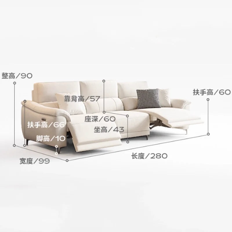 canapé d'angle moderne beige clair tissu confortable grand salon épuré coussins