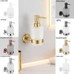 Distributeur savon liquide mural moderne rose gold nickel brossé noir mat blanc matchrome