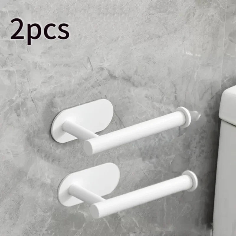 porte serviettes papier noir adhésif moderne salle bains papier toilette cuisine rouleau support étanche