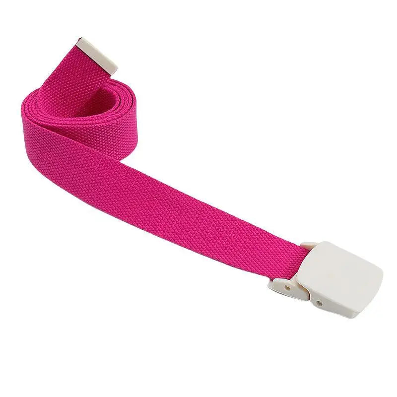 ceintures enfant toile rouge violet bleu clair jaune rose blanc beige