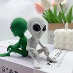statues extraterrestres vert gris clair moderne figurines aliens décor intérieur extérieur