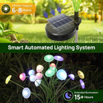 lumière solaire moderne champignon multicolore blanc extérieure patio jardin led étanche
