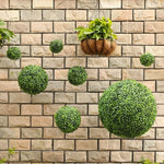 boule artificielle verte décoration extérieure moderne chaîne feuillage dense 10cm 13cm 18cm 23cm 28cm