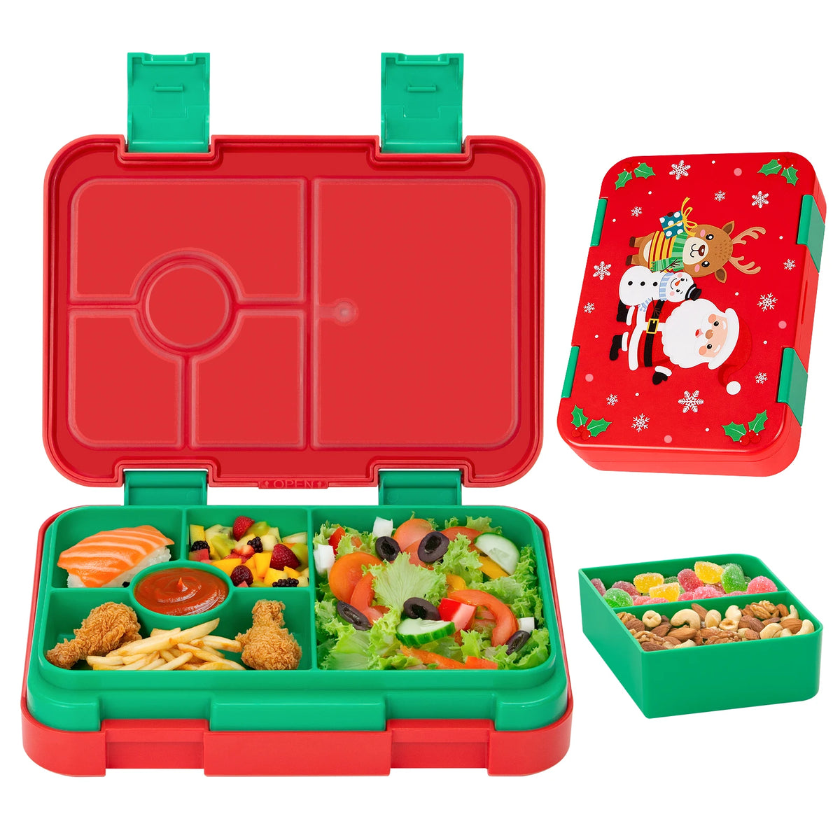 boîtes lunch violet rose bleu clair licorne princesse sirène compartiments couvercle poignées détachables modernes