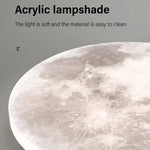 lampe moderne lune texture blanc gris réglable intensité 36w 48w
