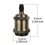 ampoule vis e27 bronze noir cuivre argenté texture brossée vintage opacité fixée vis câble