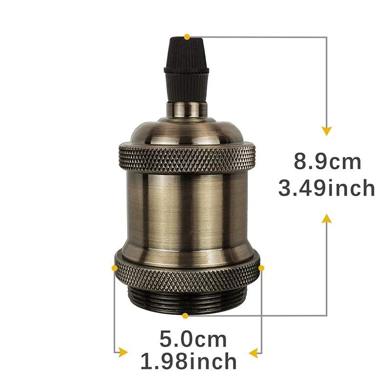 ampoule vis e27 bronze noir cuivre argenté texture brossée vintage opacité fixée vis câble
