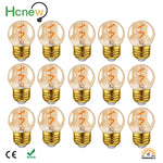 ampoule led filament spirale dorée vintage 220v e27 2200k 25000h dorée opaquée 40x60mm