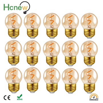 ampoule led filament spirale dorée vintage 220v e27 2200k 25000h dorée opaquée 40x60mm