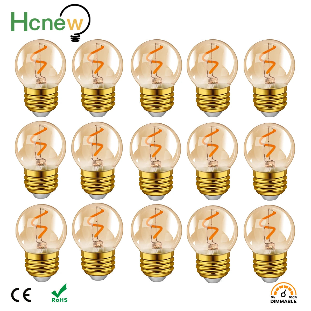 ampoule led filament spirale dorée vintage 220v e27 2200k 25000h dorée opaquée 40x60mm