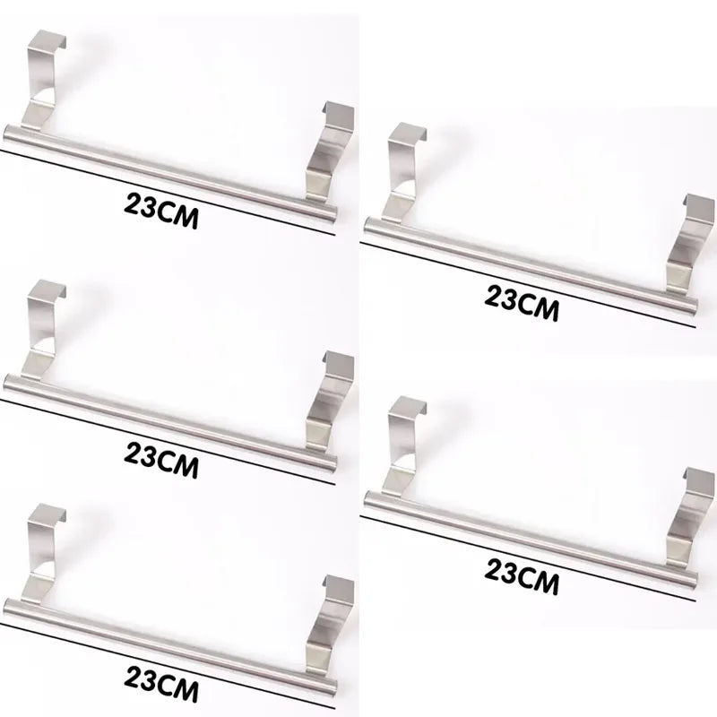 porte serviettes mural acier inoxydable clips fixation moderne 23cm 36cm lisse argenté sans perçage