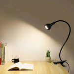 lampe flexible noir clip usb moderne lecture étude chambre chevet