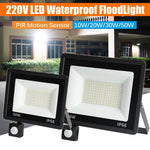 projecteur led noir moderne cale fer ip66 sensor 120 degré angle détection minutes lumière