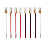 connecteur led transparent rouge jaune noir broches dorées moderne pratique clips câbles(rgb cct)