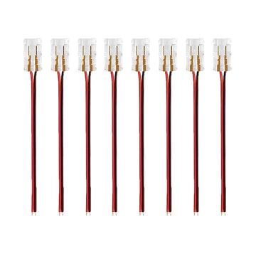connecteur led transparent rouge jaune noir broches dorées moderne pratique clips câbles(rgb cct)