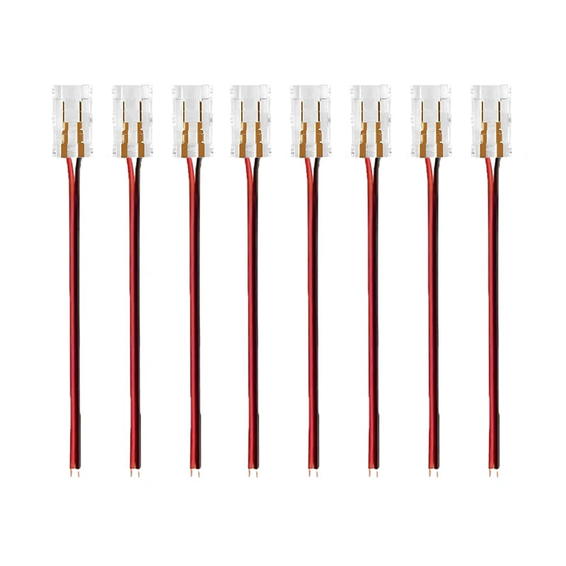 connecteur led transparent rouge jaune noir broches dorées moderne pratique clips câbles(rgb cct)