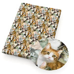 tissu polyester chats motif moderne rose clair bricolage couture quilting artisanal rapide respirant environnement