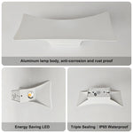 applique murale led blanc noir contemporaine ip65 2492000lm adhésif dual up down