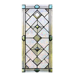 vitrail floral art nouveau opaques adhésif vert blanc bleu rose doré