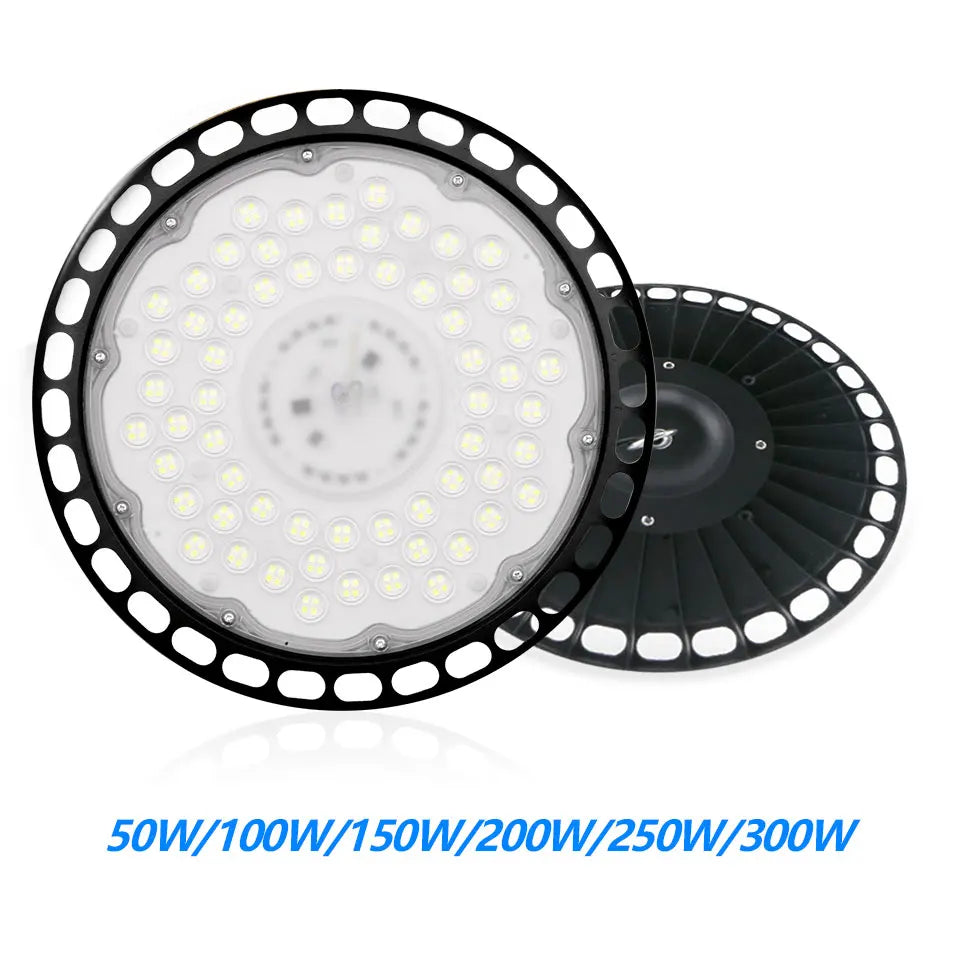 lumière led ufo high bay industrielle moderne 200w 82000lm étanche noire 220v