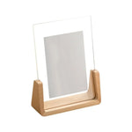 cadre photo moderne minimaliste transparent bois marron clair verre structure bois 10.2x15.2 12.7x17.8 cm