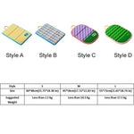 tapis rafraissant imperméable anti dérapant poignée amovible rayures horizontales moderne rose bleu jaune vert